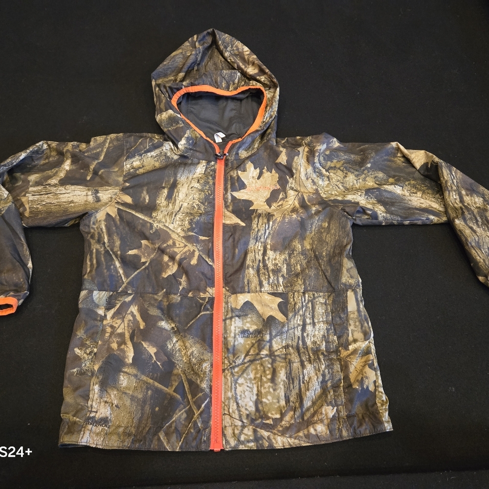 Columbia Camouflage Hooded Jacket SZS (8) Reversable